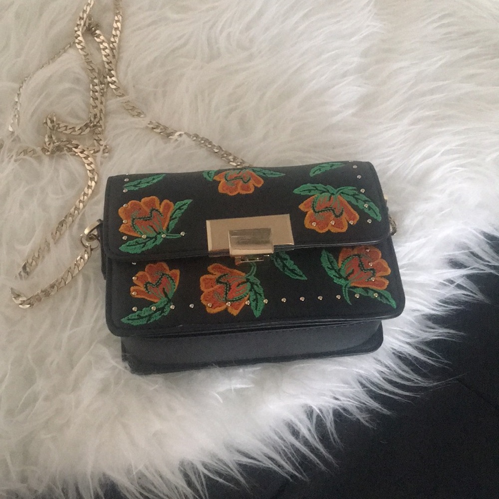 Topshop embroidered crossbody bag